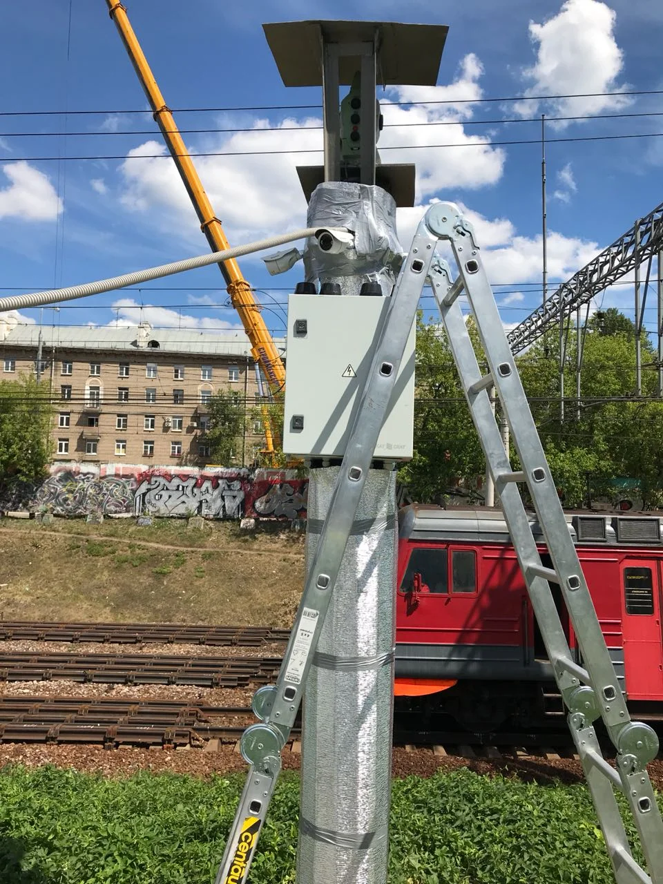 Установка оборудования автоматизированного мониторинга у Авиамоторной